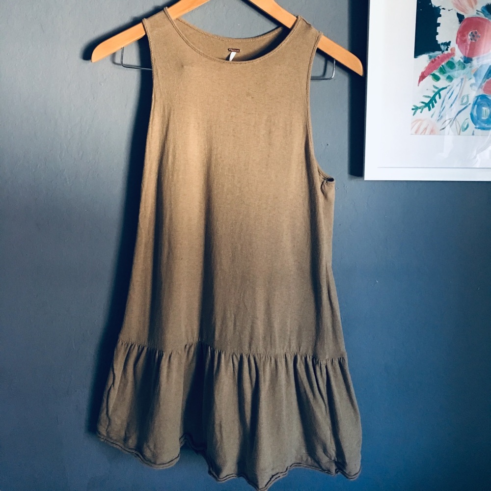 Free People peplum drop waist dress frock.